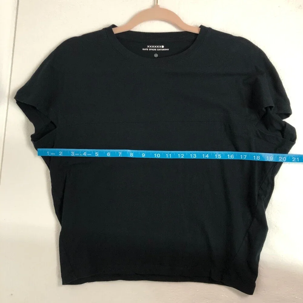 Kate Spade Saturday Black T Shirt Womens Size XS
